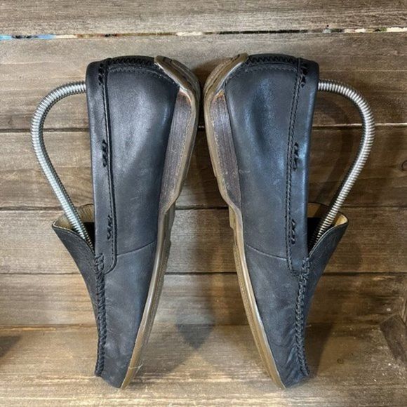 Mens Frye Lewis Venetian Black Leather Slip‎ On Loafers Shoes Size 7.5 M GUC main image 6